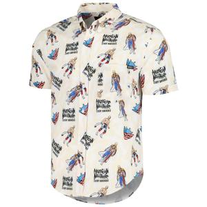 RSVLTS American Nightmare KUNUFLEX Short Sleeve Shirt in White — front view