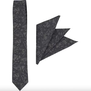 RSVLTS Stone Cold Steve Austin tie & pocket square set Tie & Pocket Square in Black — front view