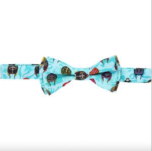 RSVLTS Rey Mysterio bow tie Tie & Pocket Square in Blue — front view