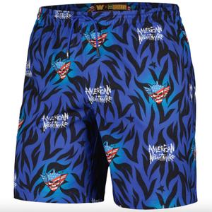 RSVLTS American Nightmare Hybrid Shorts in Blue — front view
