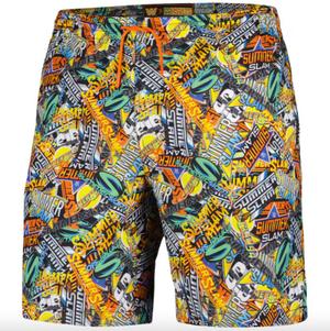 RSVLTS The Biggest Party of the Summer Hybrid Shorts in Multicolor — front view