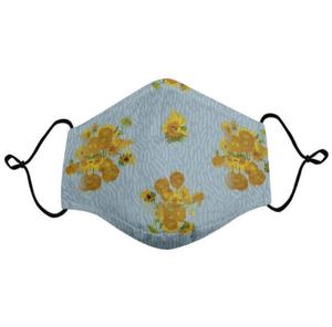 RSVLTS Sunflowers Mask in Blue — front view