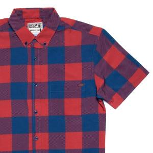 RSVLTS Picnic Table KUNUFLEX Short Sleeve Shirt in Red — front view