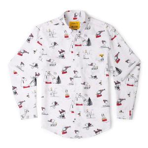 RSVLTS Snow Cool Long Sleeve Shirt in White — front view