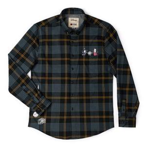 RSVLTS Lock, Shock and Barrel BorlandFlex Long Sleeve Flannel in Blue — front view