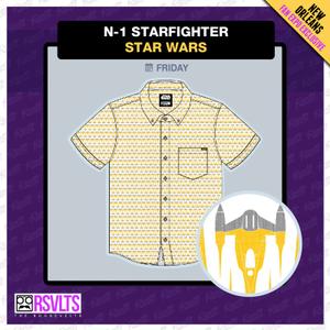 RSVLTS N-1 Starfighter KUNUFLEX Short Sleeve Shirt in White — front view