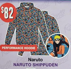 RSVLTS Naruto Performance Hoodie in Blue — front view