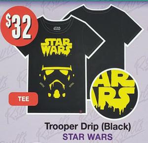 RSVLTS Trooper Drip (Black) Crewneck Tee — front view