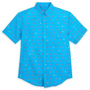 RSVLTS Hot Tamale KUNUFLEX Short Sleeve Shirt in Blue — front view