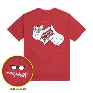 RSVLTS L7 Weenie Crewneck Tee in Red — front view