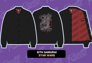 RSVLTS Sith Samurai Reversible Bomber Jacket in Black — front view