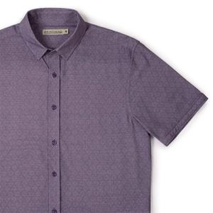 RSVLTS Violet Vacay (Bamboo) KUNUFLEX Short Sleeve Shirt in Purple — front view