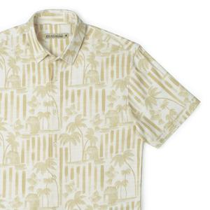 RSVLTS Bula (Gold) (Bamboo) KUNUFLEX Short Sleeve Shirt in White — front view