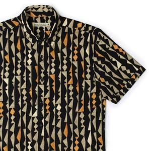 RSVLTS The Delano (Bamboo) KUNUFLEX Short Sleeve Shirt in Black — front view