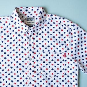 RSVLTS Betsy KUNUFLEX Short Sleeve Shirt in White — front view