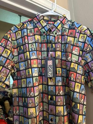 RSVLTS Colorblocks KUNUFLEX Short Sleeve Shirt in Multicolor — front view