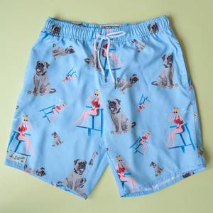 RSVLTS Beauty and the Beast Swimwear in Blue — front view