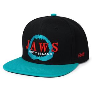 RSVLTS Jaws of Death Snapback Hat in Black — front view