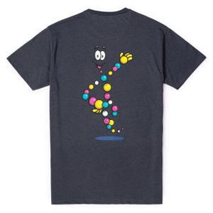 RSVLTS Mr. DNA Crewneck Tee in Gray — front view