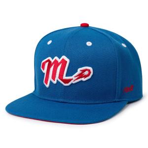 RSVLTS Metropolis Meteors Snapback Hat in Blue — front view