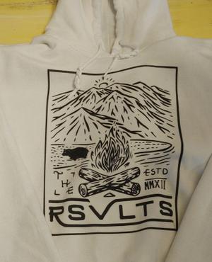 RSVLTS Old West Performance Hoodie in White — front view