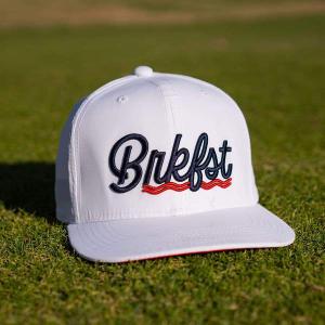 RSVLTS BRKFST strapback Strapback Hat in White — front view