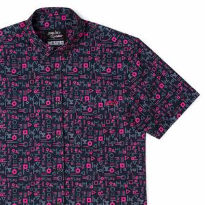 RSVLTS OJM KUNUFLEX Short Sleeve Shirt in Black — front view