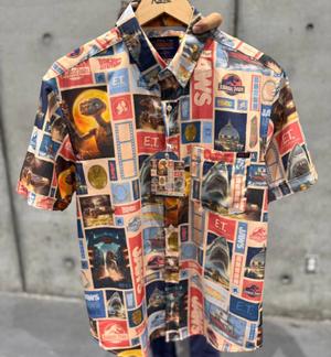 RSVLTS Box Office Bangers KUNUFLEX Short Sleeve Shirt in Multicolor — front view