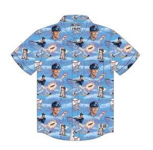 RSVLTS Bomba KUNUFLEX Short Sleeve Shirt in Blue — front view