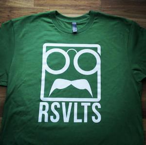 RSVLTS RSVLTS logo Crewneck Tee in Green — front view