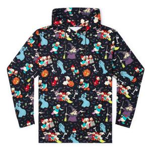 RSVLTS Tricks, Treats, and Trouble Performance Hoodie in Black — front view