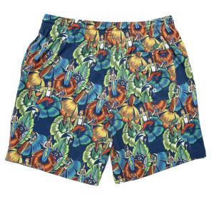 RSVLTS Tom Ace Jungle Friends Swimwear in Black — front view