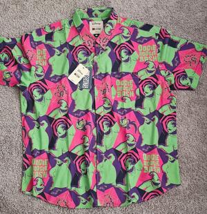 RSVLTS Oogie Boogie Bash KUNUFLEX Short Sleeve Shirt in Multicolor — front view