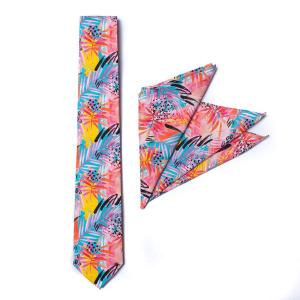 RSVLTS La Croy tie & pocket square set Tie & Pocket Square in Red — front view