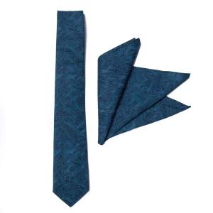 RSVLTS Dare Mighty Things tie & pocket square set Tie & Pocket Square in Blue — front view