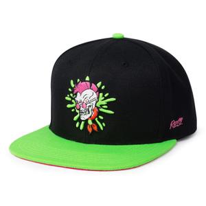 RSVLTS Curly Cap Snapback Hat in Black — front view