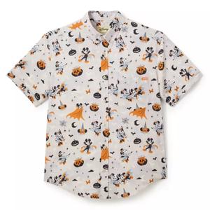 RSVLTS Mickey, Minnie, and Mischief KUNUFLEX Short Sleeve Shirt in White — front view