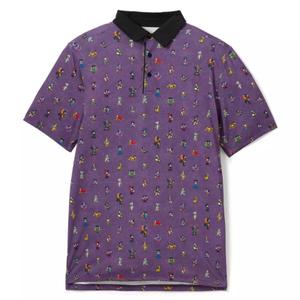 RSVLTS Halloween Costume Party All-Day Polo in Purple — front view