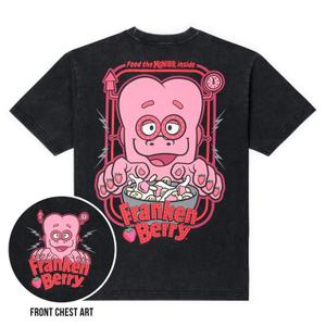 RSVLTS Franken Berry Crewneck Tee in Black — front view