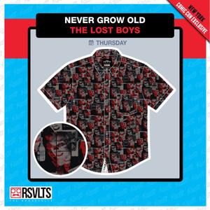 RSVLTS Never Grow Old KUNUFLEX Short Sleeve Shirt in Gray — front view