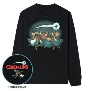 RSVLTS Creepy Carolers Crewneck Tee in Black — front view