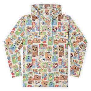 RSVLTS Time to Meet the Muppets Performance Hoodie in White — front view