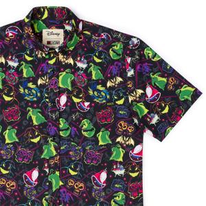 RSVLTS Oogie Boogie Always Wins KUNUFLEX Short Sleeve Shirt in Black — front view
