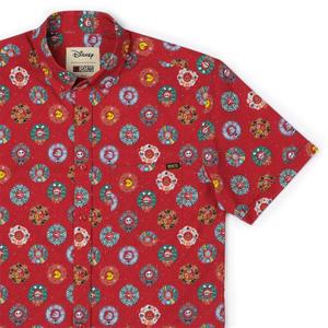 RSVLTS Wreathing Havoc KUNUFLEX Short Sleeve Shirt in Red — front view
