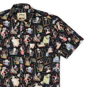 RSVLTS Nightmare Neighbors KUNUFLEX Short Sleeve Shirt in Black — front view