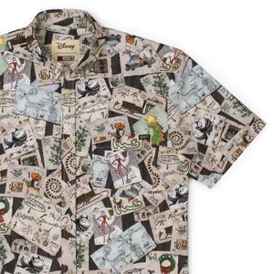 RSVLTS Christmas Screamatics KUNUFLEX Short Sleeve Shirt in White — front view