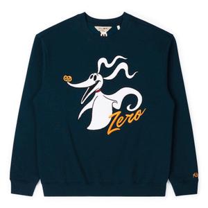 RSVLTS Skeleton’s Best Friend Crewneck Sweatshirt in Black — front view
