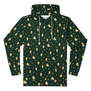 RSVLTS The Way the Empire Crumbles Performance Hoodie in Green — front view