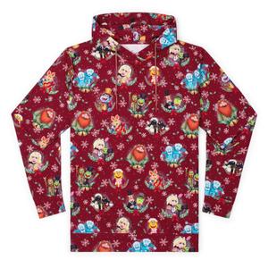 RSVLTS Feels Like Christmas Performance Hoodie in Red — front view