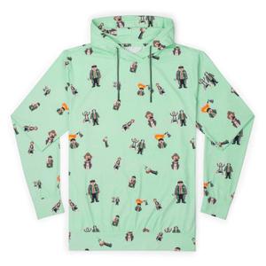 RSVLTS Wet Bandits Performance Hoodie in Green — front view